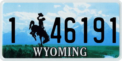 WY license plate 146191