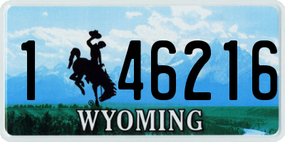 WY license plate 146216