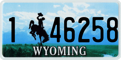 WY license plate 146258