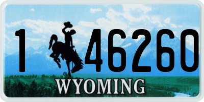 WY license plate 146260