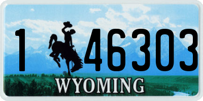 WY license plate 146303