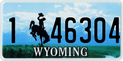 WY license plate 146304