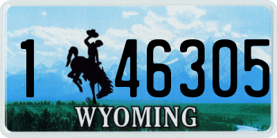 WY license plate 146305