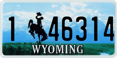 WY license plate 146314