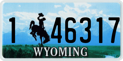 WY license plate 146317