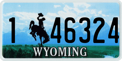 WY license plate 146324
