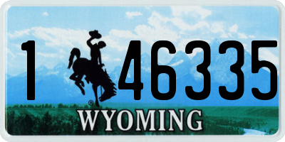 WY license plate 146335