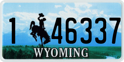 WY license plate 146337