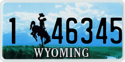 WY license plate 146345