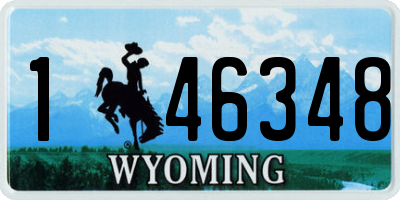 WY license plate 146348