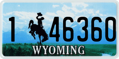 WY license plate 146360