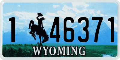 WY license plate 146371