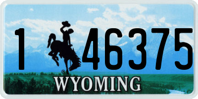 WY license plate 146375