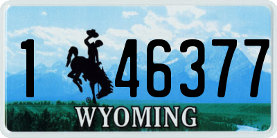 WY license plate 146377