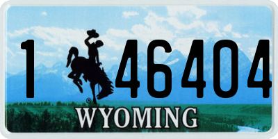 WY license plate 146404