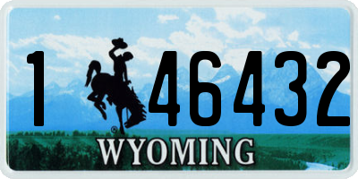 WY license plate 146432