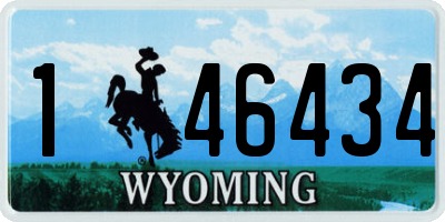 WY license plate 146434