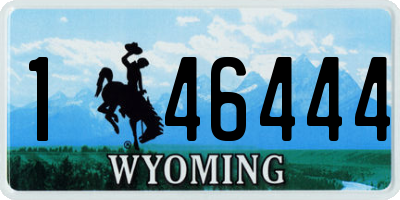 WY license plate 146444