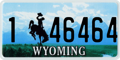 WY license plate 146464