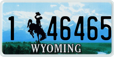 WY license plate 146465