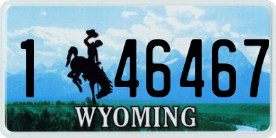 WY license plate 146467