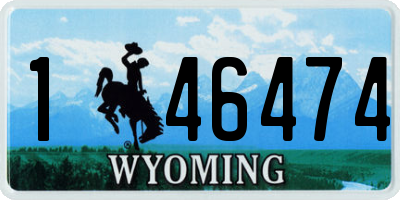WY license plate 146474