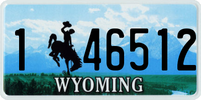 WY license plate 146512