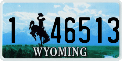 WY license plate 146513