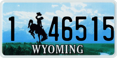 WY license plate 146515