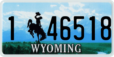 WY license plate 146518