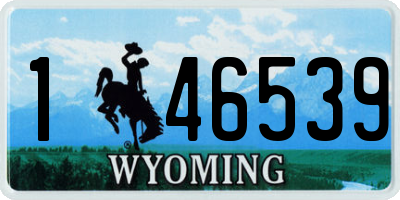 WY license plate 146539
