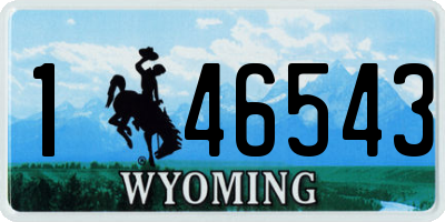 WY license plate 146543