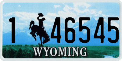 WY license plate 146545