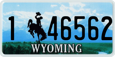 WY license plate 146562