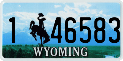 WY license plate 146583
