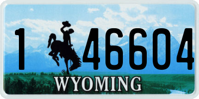 WY license plate 146604