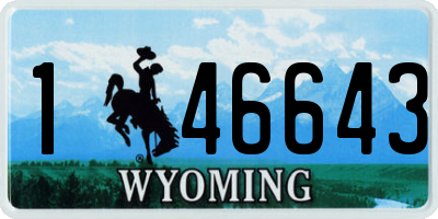 WY license plate 146643