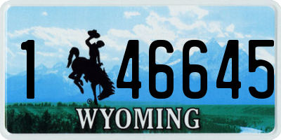 WY license plate 146645