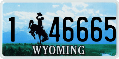 WY license plate 146665