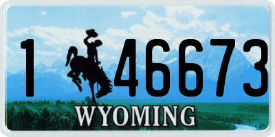 WY license plate 146673