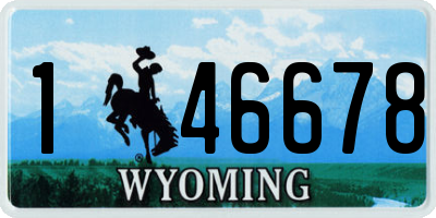 WY license plate 146678