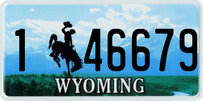 WY license plate 146679