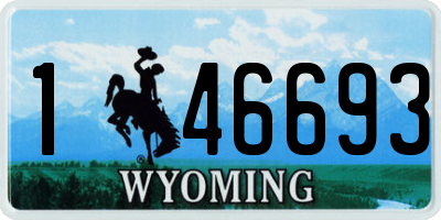 WY license plate 146693