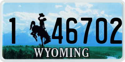 WY license plate 146702
