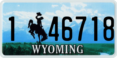 WY license plate 146718