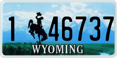 WY license plate 146737