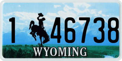 WY license plate 146738