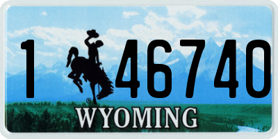 WY license plate 146740