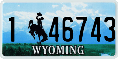WY license plate 146743
