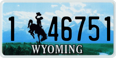 WY license plate 146751
